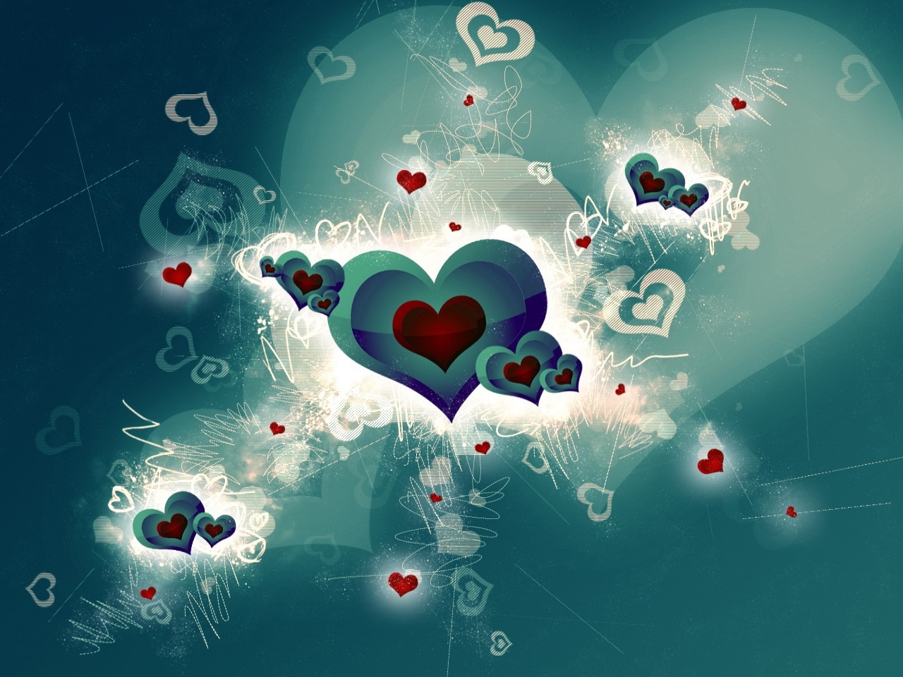 3d Love Heart 3 Desktop Wallpaper Hdlovewall Com