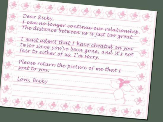 Letters for break up him sad Sad love